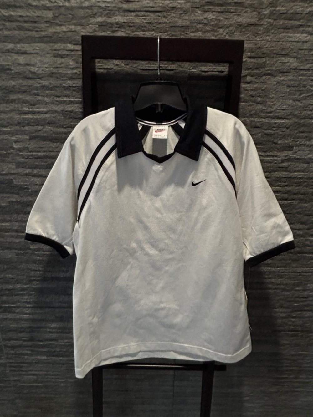 Nike Women’s  White Polo Shirt with Black Trim